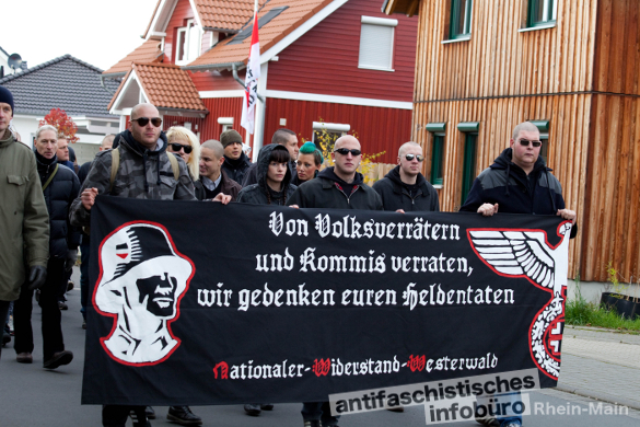 Hauptsache es reimt sich -  Neonazis aus dem Westerwald beim Aufmarsch am 23.11.2013 in Remagen